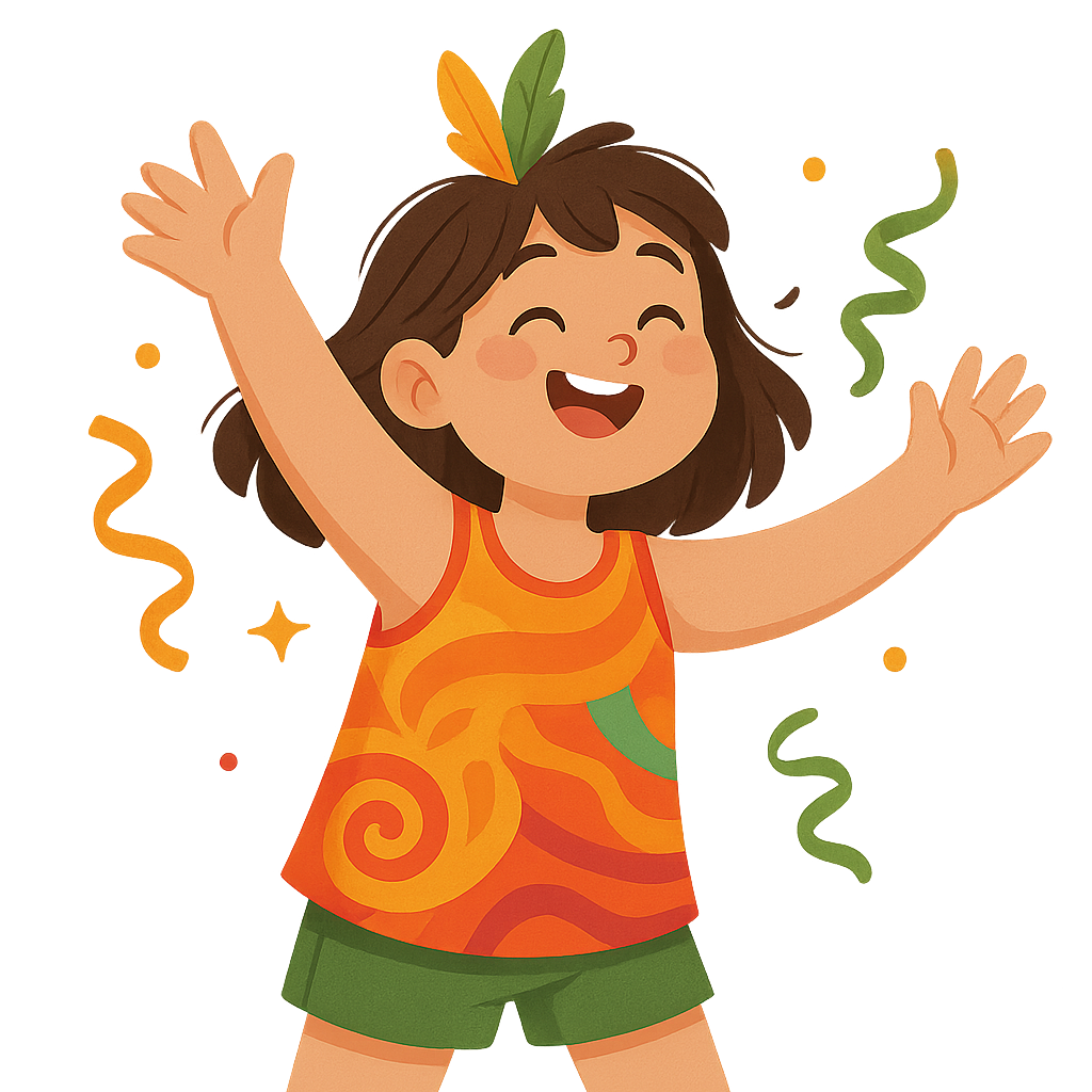 Menina comemorando o carnaval com abadá